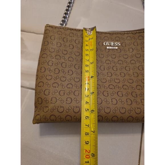 Guess Los Angeles Brown 10 x 7 Handbag Tote 23" Leather Strap - Picture 9 of 16